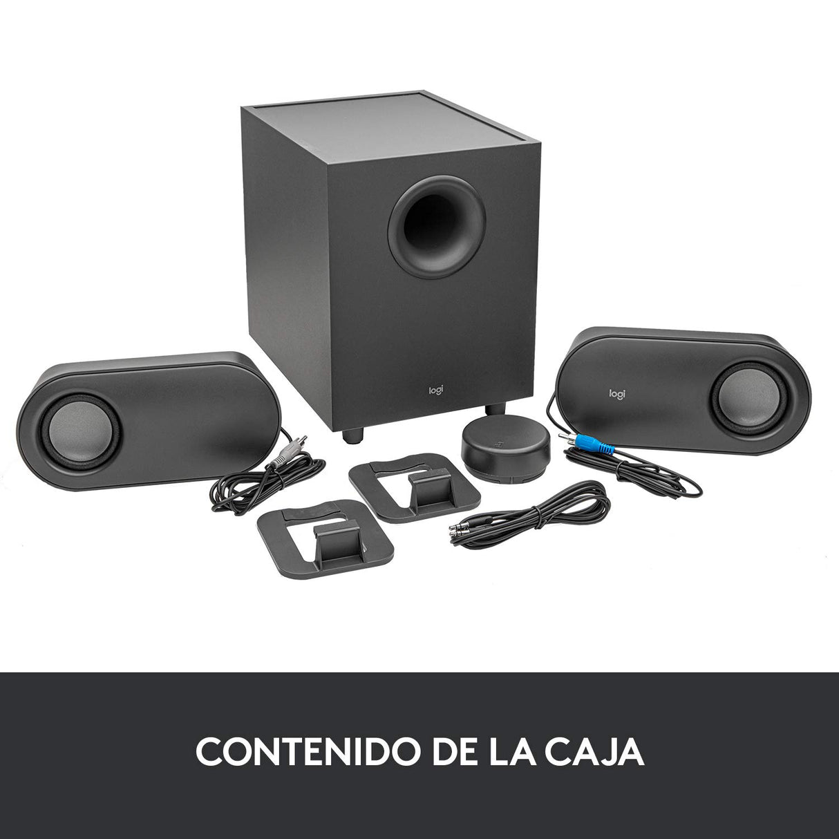 Logitech Z407 Bluetooth Altavoces para ordenador con subwoofer y control inalámbrico, Sonido inmersivo, Audio premium con varias entradas, Altavoces USB - Negro