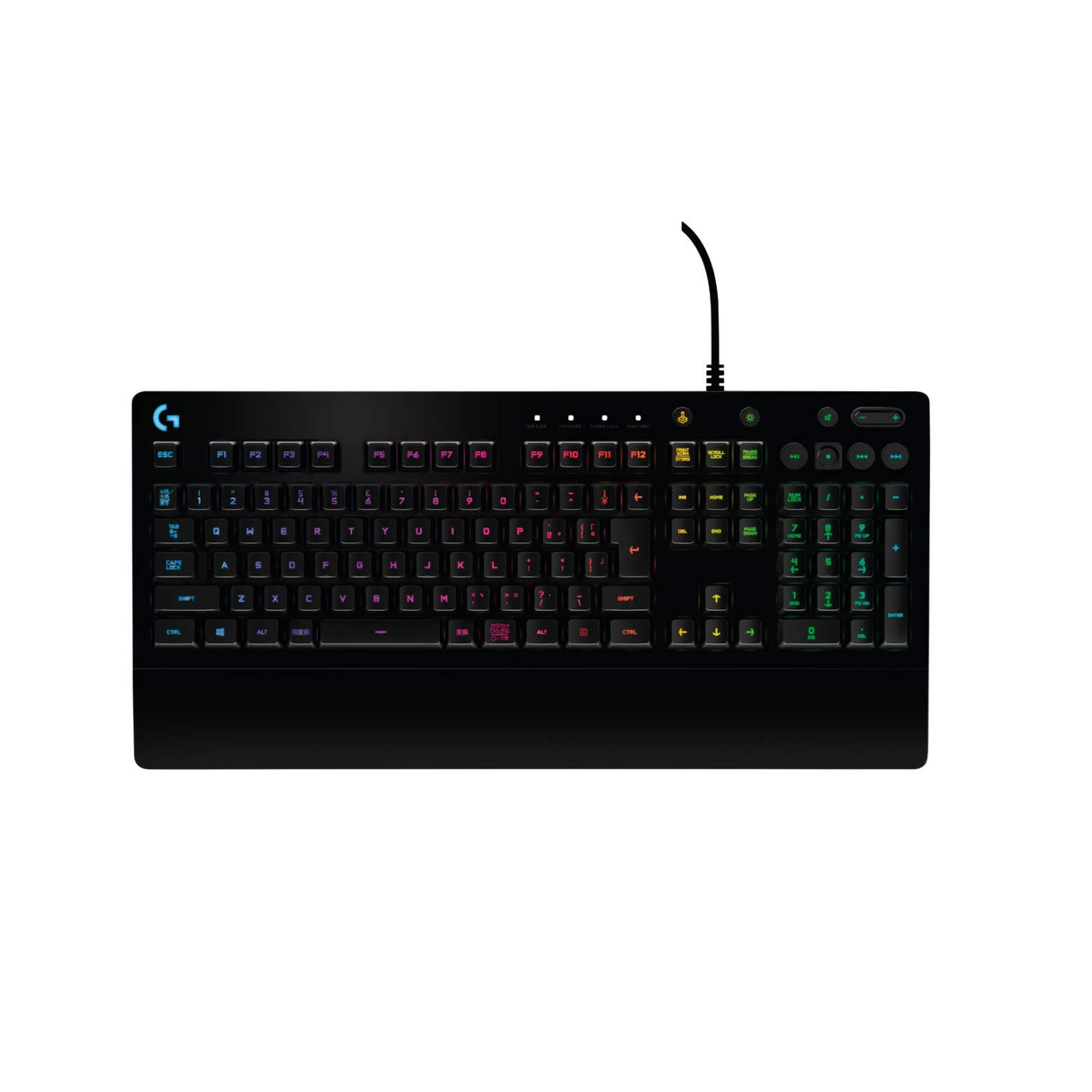 G213 Prodigy Gaming Keyboard, LIGHTSYNC RGB, Mech-Dome Llaves, Resistente a derrames, Botones Multimedia, AZERTY Belga Layout - Negro