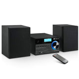 Majestic AH 2350 BT MP3 USB Dab - Sistema Micro Hi-Fi Radio Dab/Dab+/FM, Bluetooth, Reproductor de CD/MP3, Entrada USB/AUX-IN, Mando a Distancia, Negro