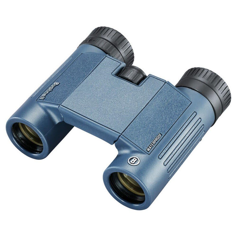 Bushnell - H2O 2 - Prismáticos - 12x25 - Prisma de Techo - Azul Oscuro - Completamente Multicoated - Impermeable/Niebla - Oculares giratorios - Deportes acuáticos - Náutica - 132105R