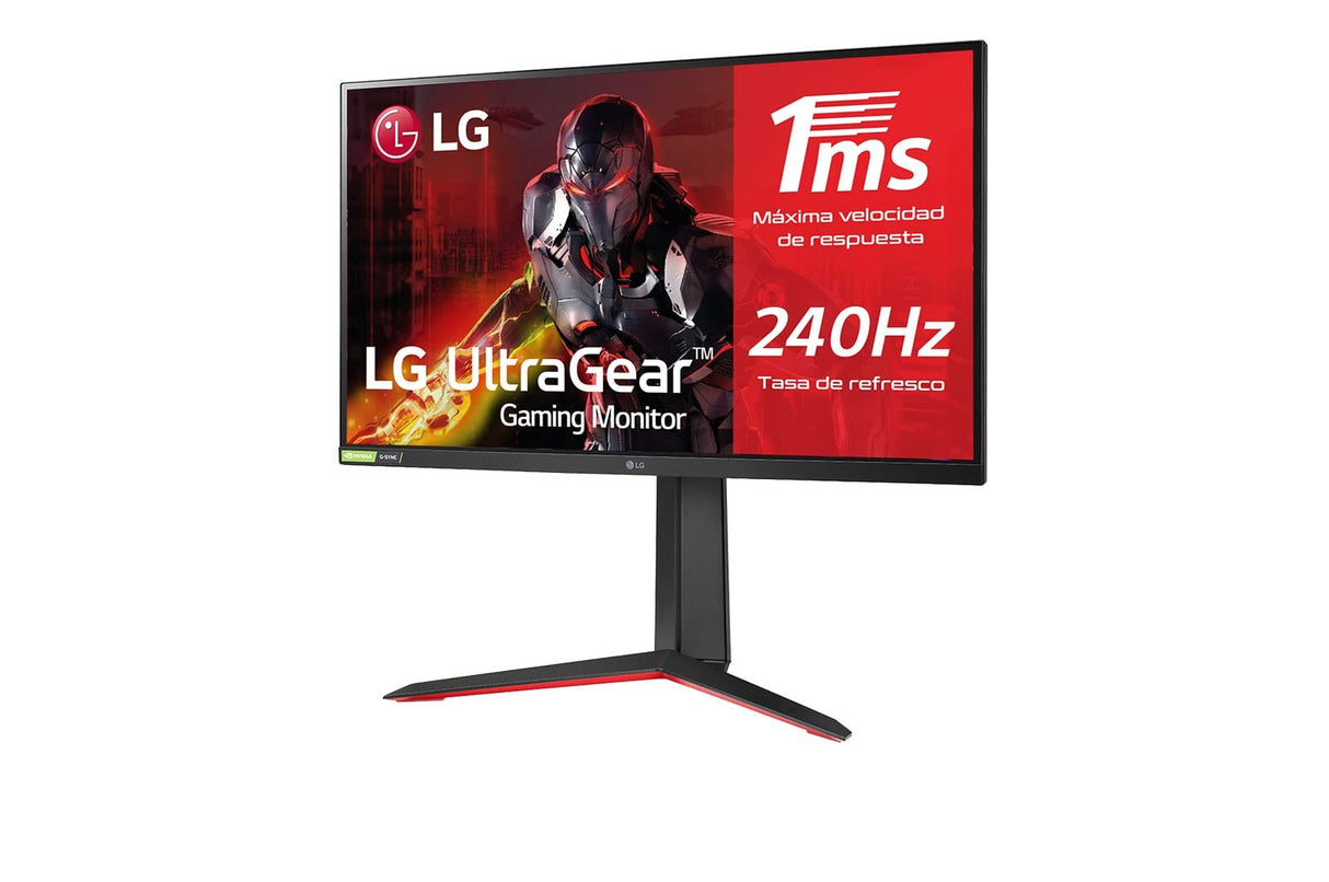LG 27GP750-B - Monitor Gaming UltraGear 27 pulgadas, 240Hz, 1 ms, 1000:1, 400nit, DCI-P3 98%, 16:9, HDMI, DisplayPort, Tecnología Black Stabilizer, Conectividad Universal, Color Negro