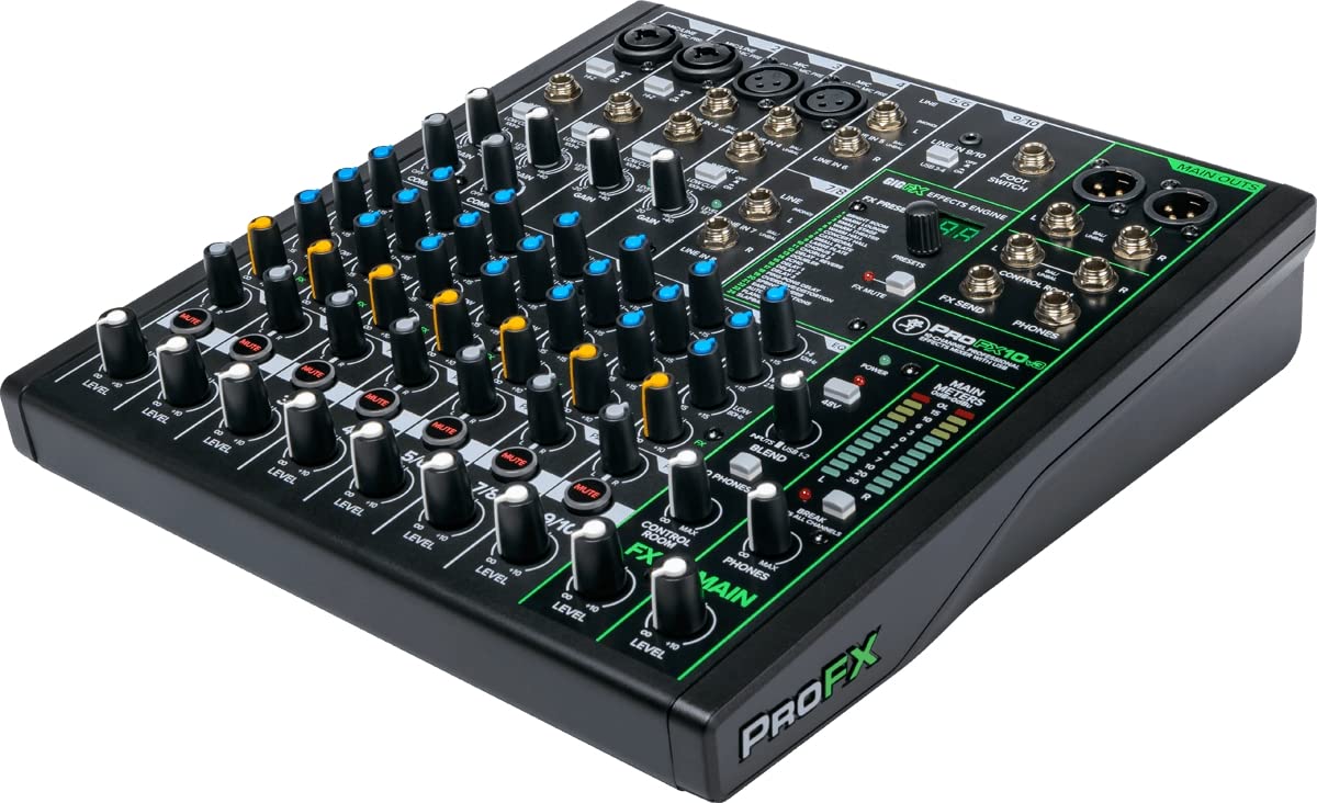 MACKIE ProFX10v3 Mezclador de Efectos Profesional de 10 Canales con USB