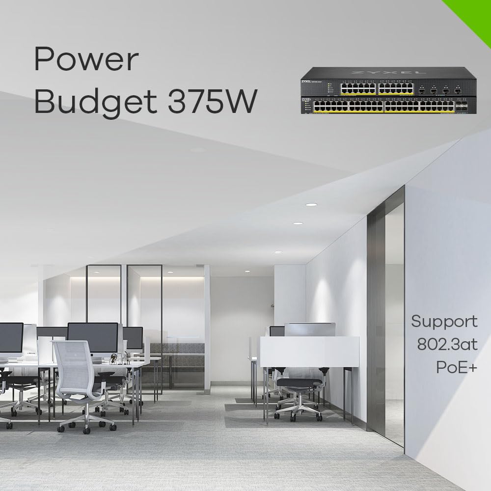 Zyxel Nebula Switch Inteligente de 24 Puertos Ethernet Gigabit con 4 Ranuras 10G SFP+ y Modo Cloud híbrido [XGS1935-28]