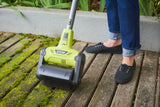 RYOBI - Limpiador de Suelos Inalámbrico 18V One+ - Uso en Superficies Duras de Jardín - Mango Ergonómico y Tubo Telescópico - Se Entrega con 1 Cepillo Universal - RY18PCB-0