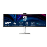 Philips 49B2U5900CH - Monitor Curvo QHD de 49 Pulgadas, 75 Hz, VA, 4 ms, HDR400, KVM, Webcam, Altura Ajustable, Base USB-C, Altavoces (5120 x 1440, HDMI 2.0 / DP 1.4 / USB-C 1)