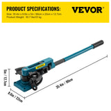 VEVOR Dobladora de Tubos Universal, Dobladora de Tubos, Dobladora de Tubos Acero, Dobladora Manual de Acero al Carbono, Dobladora de Tubos Manual, con 7 Dados, Diámetro de Tubería de 10 mm-25 mm