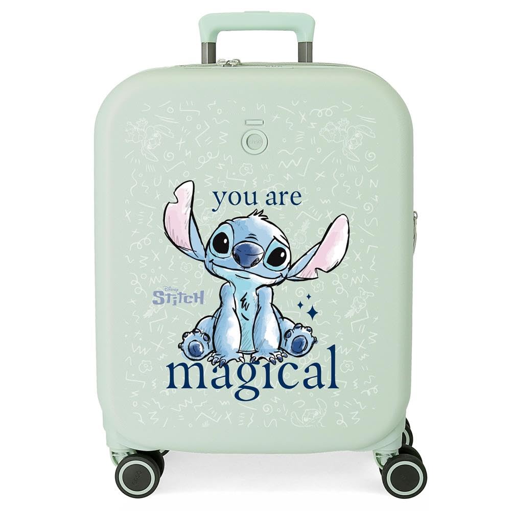 Joumma Disney You Are Magical Maleta de Cabina Verde 40x55x20 cms Rígido 3,22 kgs Cierre TSA Integrado ABS 3,22 kgs 37L Equipaje de Mano