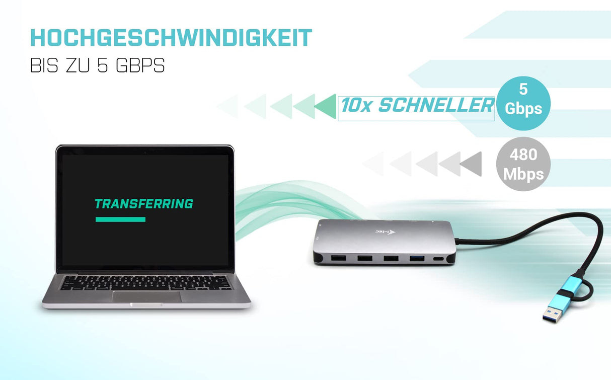 Hub USB i-Tec CANANOTDOCKPD Plateado