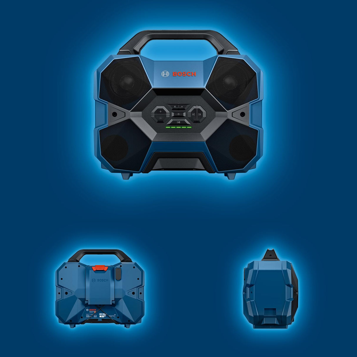 Bosch Professional 18V/12V System altavoz Bluetooth a batería GPB 18V-6 C (Bluetooth, USB, Multi-Speaker Sound, sin batería/cargador)