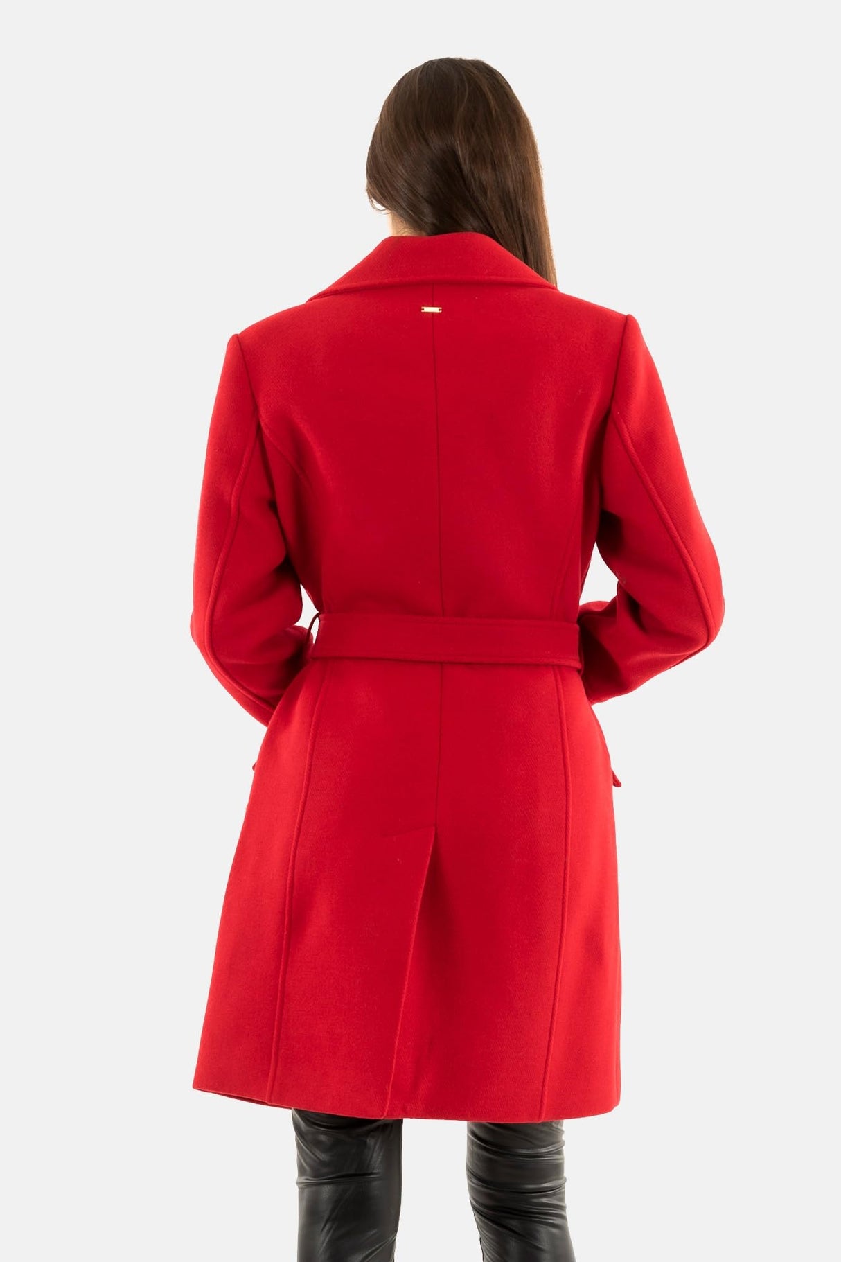 Morgan 242-gato Abrigo Largo, Rojo, 40 para Mujer