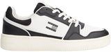 Tommy Hilfiger Cupsole Sneaker Hombre Retro Basket Low Top, Negro (Black), 44