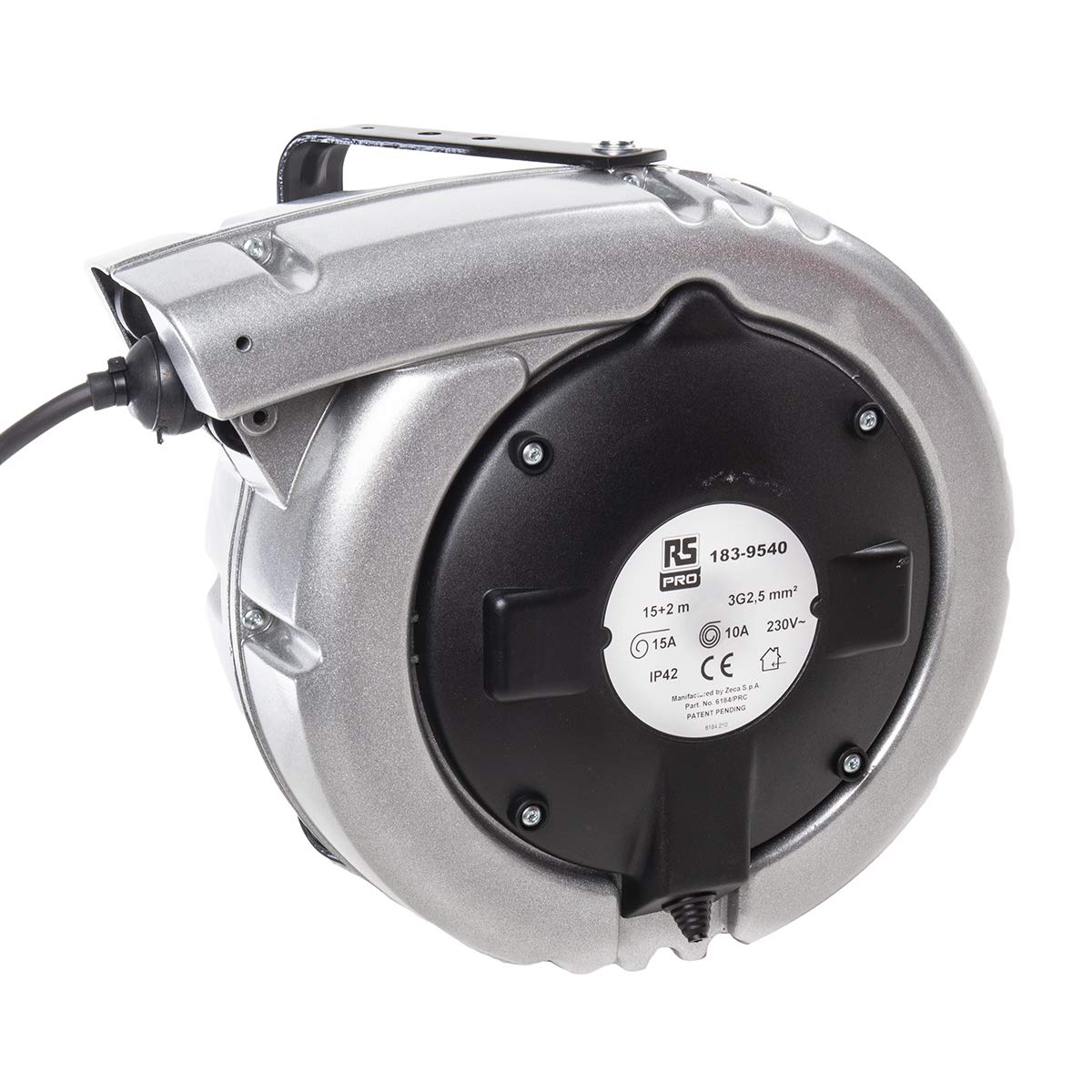 Enrollador 15 m, 0 enchufes, 230 V 15 A