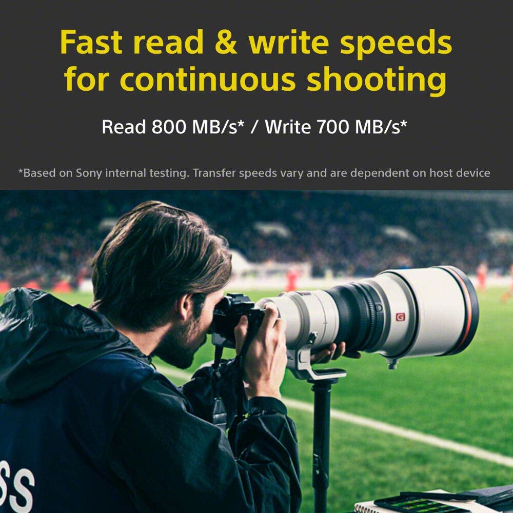 Sony VPG400 Tough CFexpress - Tarjeta de Memoria Flash de Alta Velocidad (Clase G, 640 GB, Tipo A (800 MB/s de Lectura y 700 MB/s de Escritura) - CEA-G640T