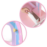 WOOMAX Teamson Kids - Tocador Infantil para niñas Arco Iris con Taburete y Espejo, Juguetes de Madera, Maquillaje para niñas (85397)