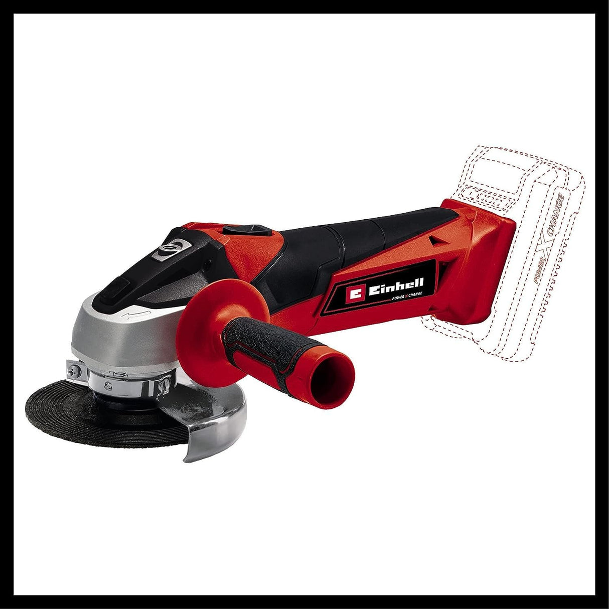 Einhell Taladro con batería TE-CD 18/40 Li + amoladora angular con batería TC-AG 18/115 Li PXC (iones de Li, 18V, incl. batería 4Ah y cargador, accesorios de amoladora angular, caja de puntas, bolsa)