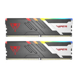 Memoria Patriot Viper Venom RGB DDR5 de 32 GB (2 x 16 GB) a 6400 MHz UDIMM para Juegos de Escritorio - Kit de Memoria PVVR532G640C32K