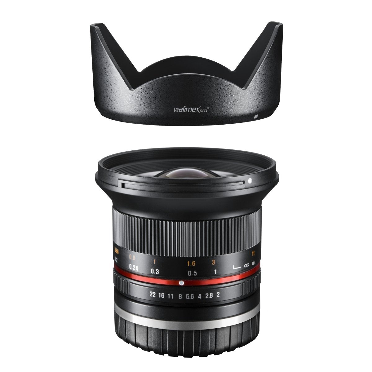 Walimex Pro - Objetivo ángulo Ancho 1:2,0 CSC para Sony E-Mount, Color Negro