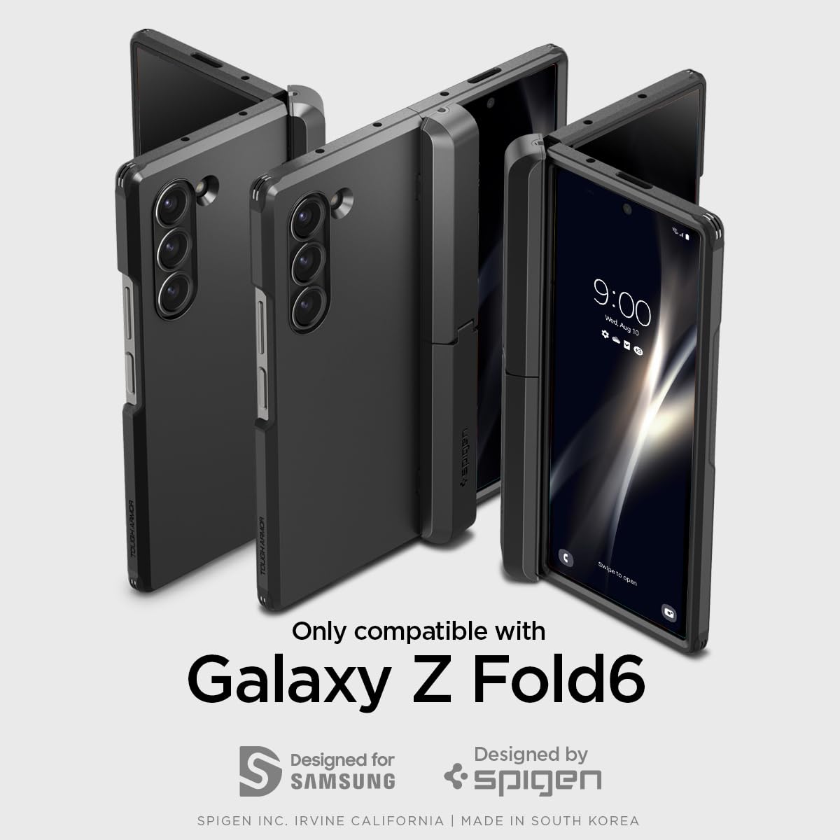 Spigen Funda Tough Armor Pro P Compatible con Samsung Galaxy Z Fold 6 - Negro