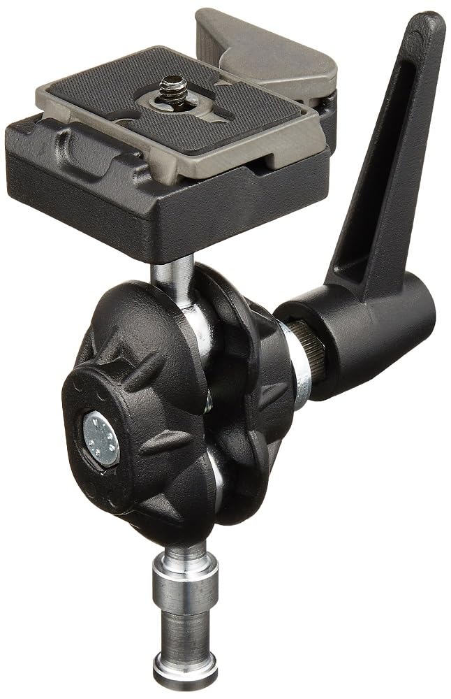 Manfrotto 155RC Tilt-Top Head with Quick Plate - Trípode, 600 g, con Zapata rápida, Negro