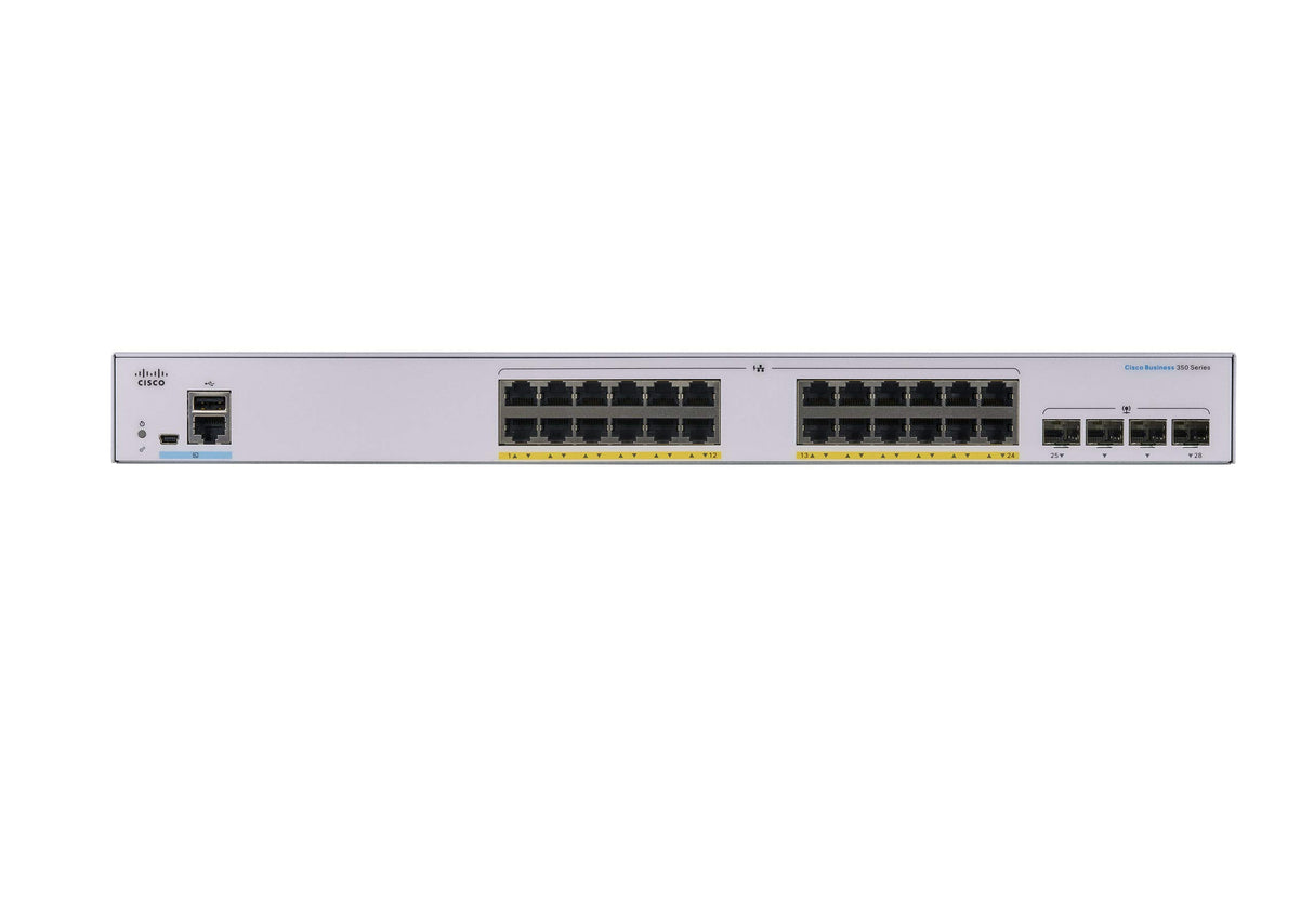 Cisco Switch gestionado Cisco Business CBS350-24P-4G | 24 puertos GE | PoE | 4 x SFP de 1 G | Protección limitada de por vida (CBS350-24P-4G)