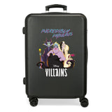 Disney Villains Incredibly Fabulous Maleta Mediana Negro 46x65x23 cms Rígida ABS Cierre de combinación Lateral 56L 3 kgs 4 Ruedas Dobles