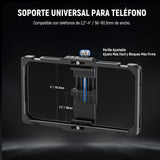 NEEWER Jaula Universal para teléfono móvil, estabilizador de vídeo, iluminación con Disparador Bluetooth, Mango Lateral, luz LED, micrófono USB C, Compatible con iPhone 16 Pro MAX 15 Pro MAX S24