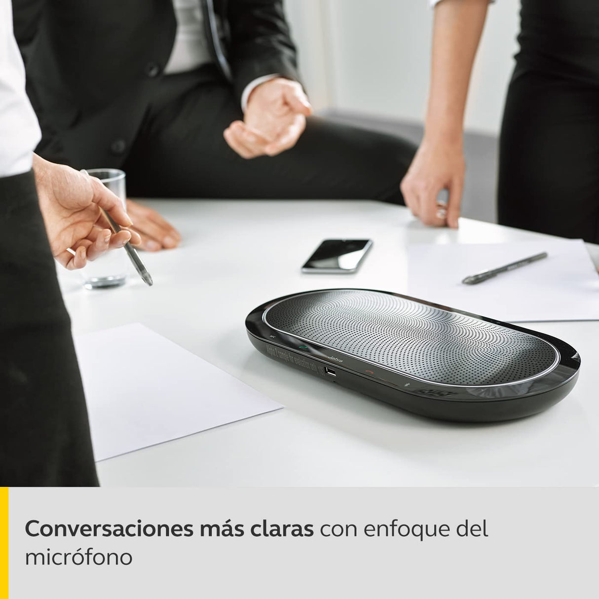 Jabra Speak 810 Speaker per telefono - Altoparlante per grandi conferenze certificato Microsoft con cavo USB-A e, Bluetooth - Collegabile al computer, tablet o telefono