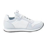 Calvin Klein Runner Sneaker Mujer Sock Laceup de Piel, Multicolor (Plein Air/Bright White), 36