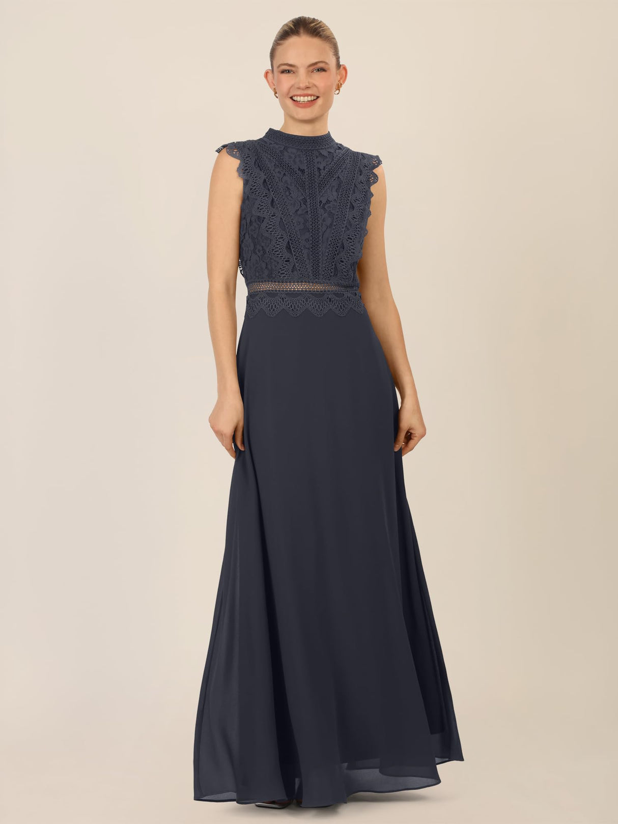 APART Fashion Abendkleid Vestido, Azul Oscuro, 36 Mujeres