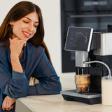 Cecotec Cafeteras Superautomática Cremmaet Tempo. Cafetera Superautomática Con Pantalla Tft de 7", 13 Recetas de Café, 6 Perfiles de Usuario, 1350 W de Potencia, 19 Bares de Presión.