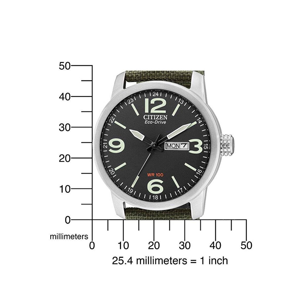 Citizen Reloj Analógico para Hombres de Eco-Drive con Correa en Tejido