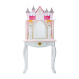 Teamson Kids Mesa de Tocador Castillo de Madera Espejo y Taburete TD-12951A