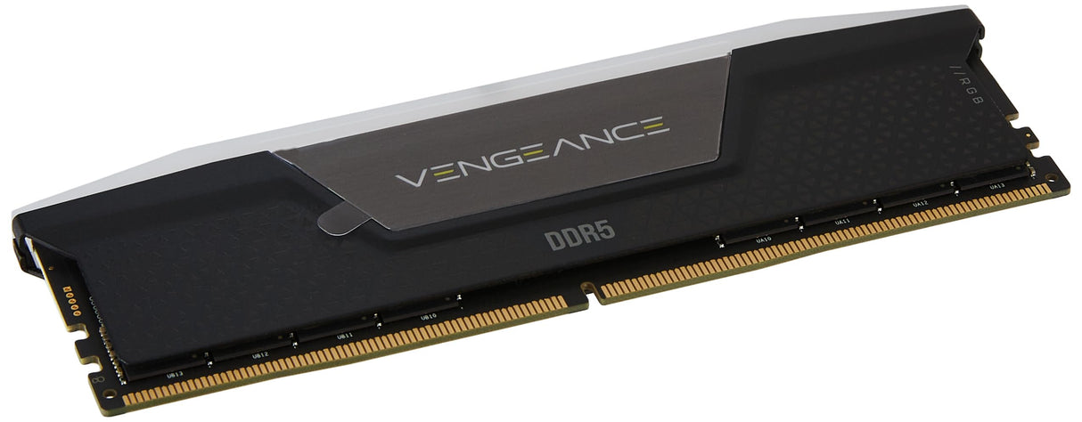 Corsair Vengeance RGB DDR5 64GB (2x32GB) 5200Mhz C40 Memoria optimizada de Intel (Iluminación dinámica RGB en Diez Zonas, Regulación de Voltaje a Bordo, perfiles XMP 3.0 Personalizados) Negro