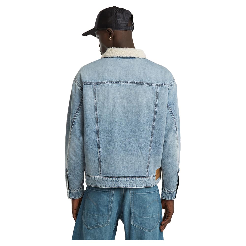 G-Star Para Hombre Dakota Sherpa Jacket, Azul (sun faded cloudburst D25138-D536-G339), XL