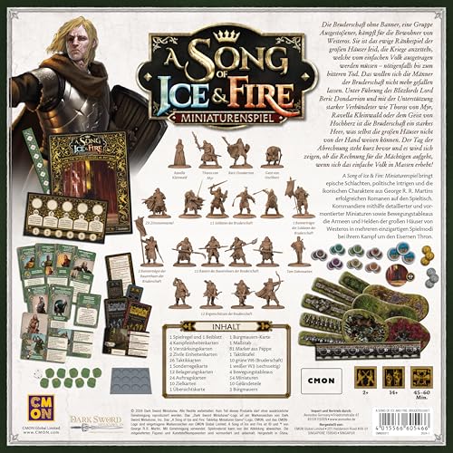 CMON, A Song of Ice & Fire – Juego de iniciación de fraternidad sin Pancarta para 2 Jugadores, a Partir de 14 años, 45-60 Minutos, alemán