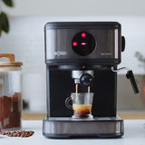 Solac CE4498 Taste Control - Cafetera espresso táctil, 20bar, Double Cream, Espresso y Cappuccino, 850W, parada automática, 1 o 2 cafés, Monodosis/molido, Vaporizador de acero inoxidable, 1.5 L, negra