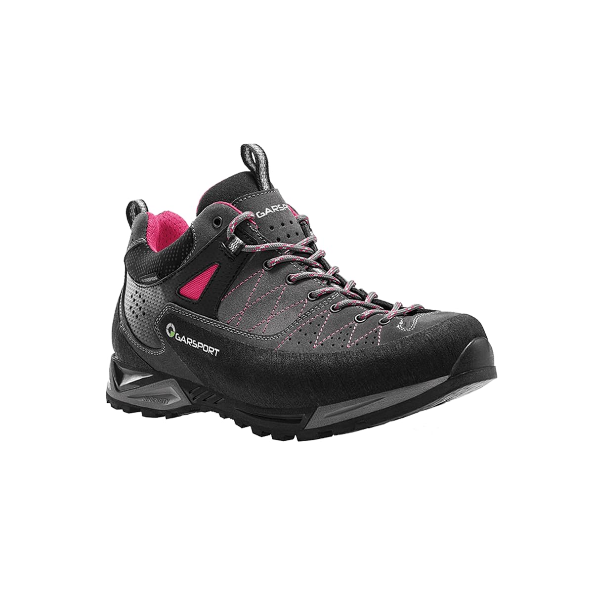 Garsport Mountain Tech Low WP Woman, Trekking Shoe Mujer, Antracita/Fucsia, 42 EU