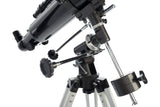 Celestron 21048 PowerSeeker 80EQ Telescopio Refractor: Incluye Dos oculares, Diagonal de Imagen Recta, Lente Barlow de 3 aumentos, trípode Ajustable en Altura y Bandeja de Accesorios de Lujo, Negro