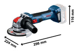 Bosch Professional 18V System GWX 18V-7 - Amoladora angular a batería (X-LOCK, Ø 125 mm, set 5 discos, en L-BOXX) - Amazon Exclusive
