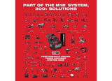 Milwaukee 2626-20 M18 - Multiherramienta orbital inalámbrica de iones de litio de 18.000 OPM con cuchillas de corte de madera y almohadilla de lijado con hojas incluidas (batería no incluida, solo