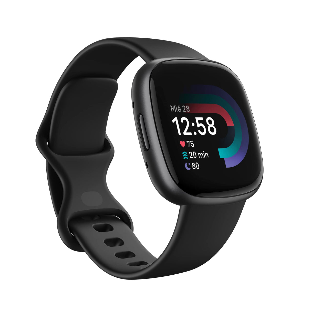 Fitbit Versa 4,Black/Graphite Smartwatch, Unisex-Adult, Negro/Aluminio Grafito, One Size