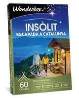 WONDERBOX - Caja Regalo - INSÓLIT - Escapada a Catalunya - 1 o 2 Noches insolitas para 2 Personas en cabañas, glampings, tipis, pods - Válido Durante 3 años y 3 Meses
