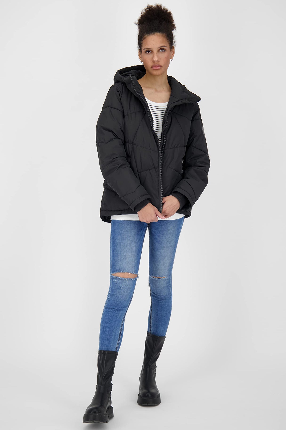 alife & kickin Kasandraak A Jacket Chaqueta de Invierno para Mujer, Forro cálido, Tallas XS-XXL, Moonless, S
