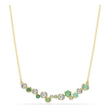 Swarovski Collar Constella, Tallas mixtas, Verde, Baño tono oro
