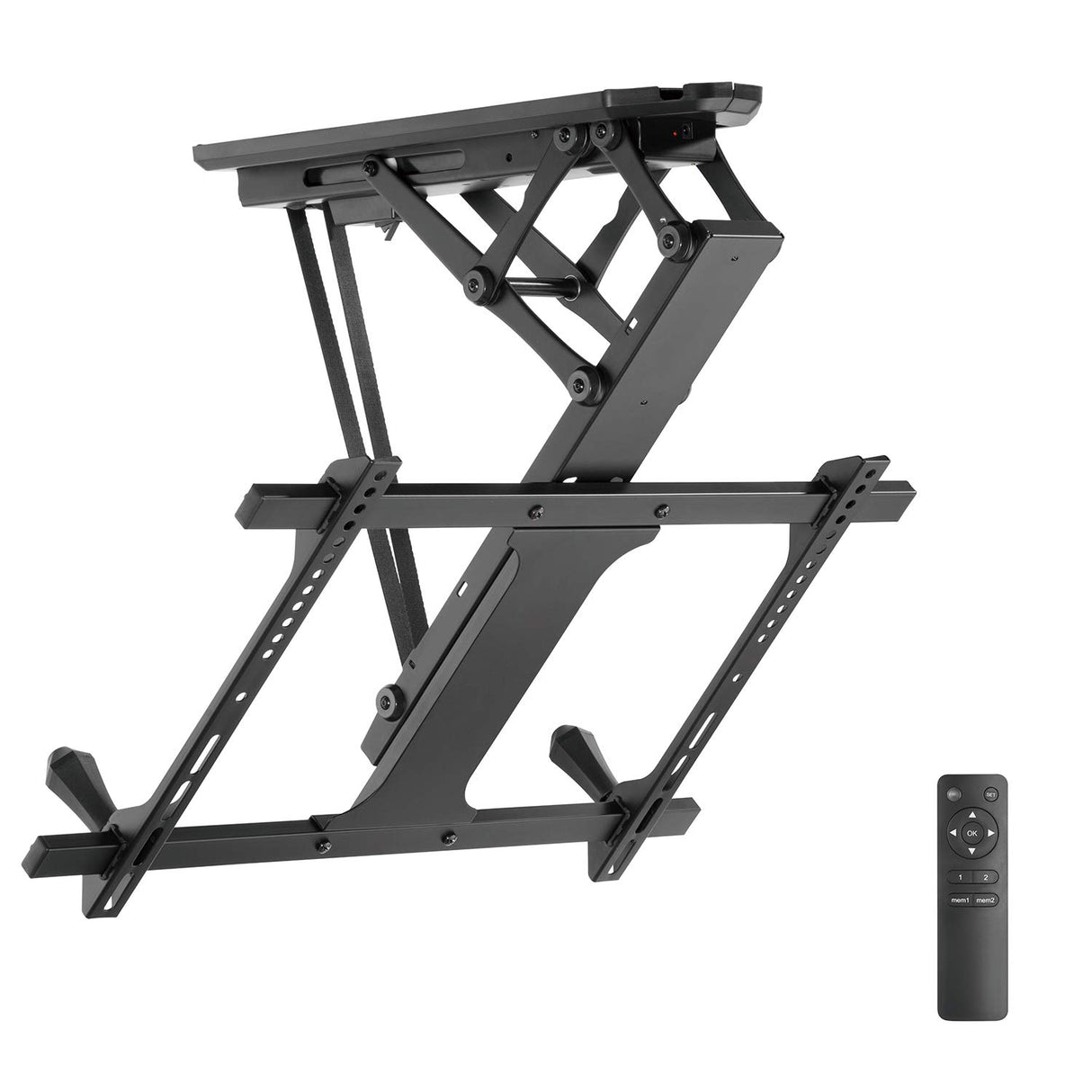 Soporte de TV para Techo Eléctrico Paredes Inclinadas Control Remoto Pantalla 32-70" Carga 35 kg MAX VESA 600x400