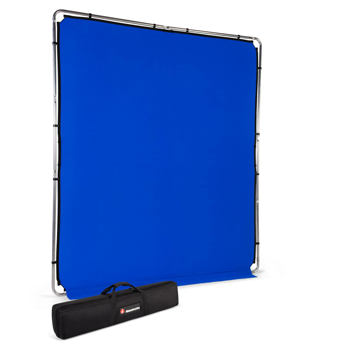 Manfrotto EzyFrame Kit de Fondo Colapsable Gran Formato para Fotografía/Vídeo - 2 x 2,3 m - Croma Azul - Estructura en Aluminio de Montaje Rápido - Incluye Maletín Rígido - Ultraportátil - LL LB7948