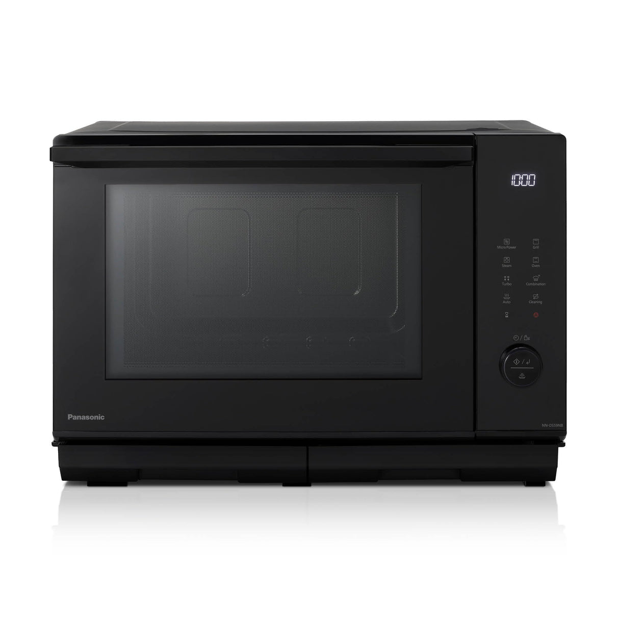 Panasonic NN-DS59NMETG Microondas Combi 4 en 1, Horno Grill, Superficie Plana, 27 Litros, 1000 W, Cocción En Dos Niveles, Sensor Genius, 32 Programas, Bandeja Para Grill, Limpieza Fácil, Negro