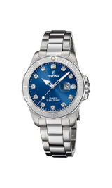 Festina Reloj Mujer F20503/6 Boyfriend Caja de Acero Inoxidable 316l Plateado Correa de Acero Inoxidable 316l Plateado