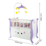Cuna de muñecas con Almacenamiento Juguete para Niños Olivias World TD-0206A
