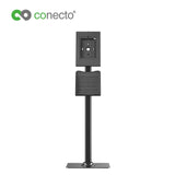 Conecto Soporte de Suelo para Tablet, con Carcasa de para Tab A 10.1 (2019)/ Tab A7/ S6 Lite 10.4/10.5"/11 y iPad 5/6/7/8/9/ iPad Air 9.7"/ 10.5"/10.9 "/iPad Air 9,7"/10,5"/11, Negro